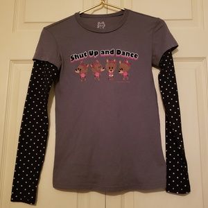 💜 Shut Up and Dance Graphic Long Sleeve Tee